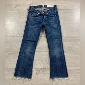 Rag & Bone Stiletto Boot Raw Hem Ankle Jeans in bishop